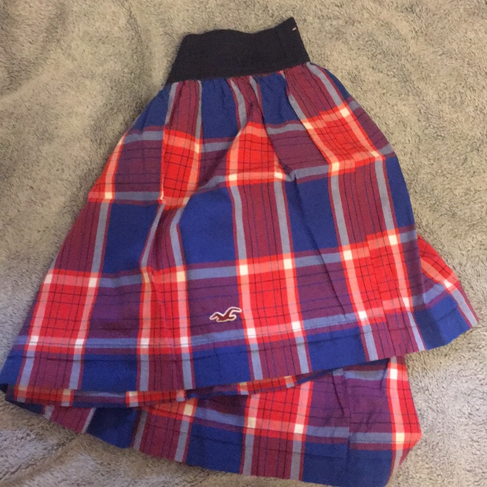 Plaid stretch skirt